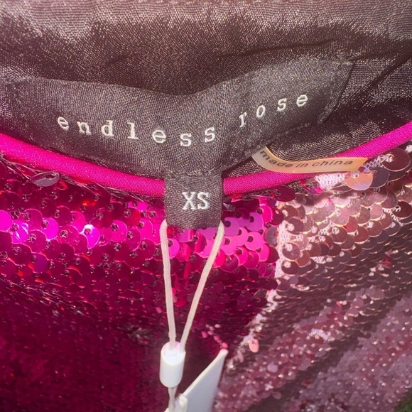 Pink Anthropologie NWT Fully Sequined Color block Skirt Endless Rose NEW XS Prom - Picture 5 of 12